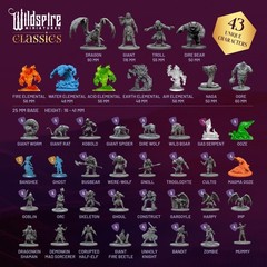 Classic Encounters – 125 Iconic DND Miniatures Bulk 28mm Scale, Multicolor