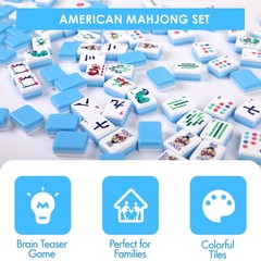 Doreimi Original Design American Mahjong Tile Set with 160 Blue Back Tiles, U…