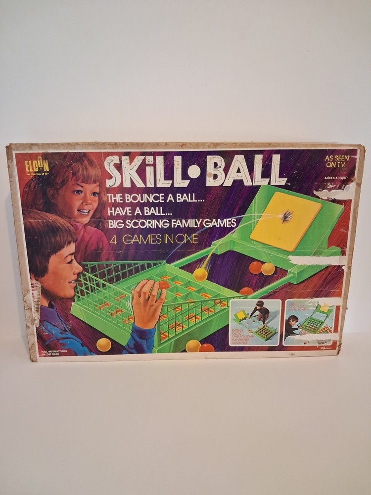 Vintage 1973 Eldon Lakeside Skill Ball Game in Original Box! 💯 percent Complete