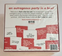That’s What She Said The Twisted Party Game NEW SEALED