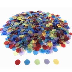 YH Poker 1000 Bingo Chips Markers Tokens – Plastic 3/4 inch, Mixed Color