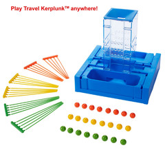 Kerplunk Games Travel Portable Kids Built-In Base Storage Unit Balls Sticks NEW