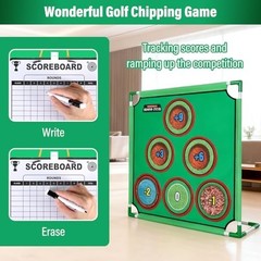 34 Pcs 3-in-1 Battle Golf Game Set with Stand & Club, Jumbo 32″ x32“ Chipping…