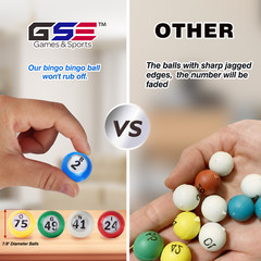 7/8″ Multi-Color Replacement Bingo Balls with Easy Read Window for 9″ Bingo Cage