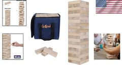 Wooden Giant Tumble Tower Game – 60 Blocks for Thrilling Fun & Skill Development