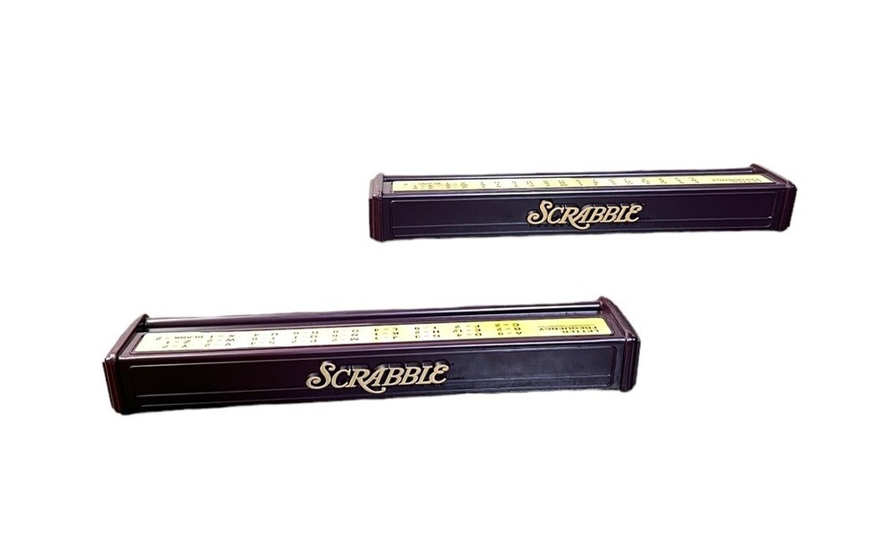 Set of 2 Vintage 1999 RACKS Replacements ONLY For Scrabble Deluxe Game PIECES