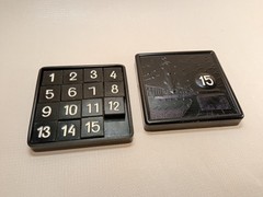 Rare vintage Soviet carbolite puzzle game 15 cubes 1970s