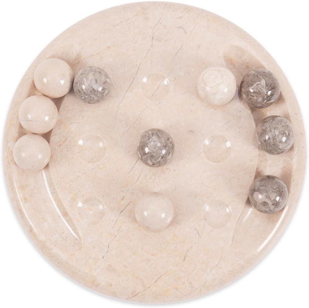 Marble Tic Tac Toe Board Game 6″ Classic Board Game Modern Home & Table Decor