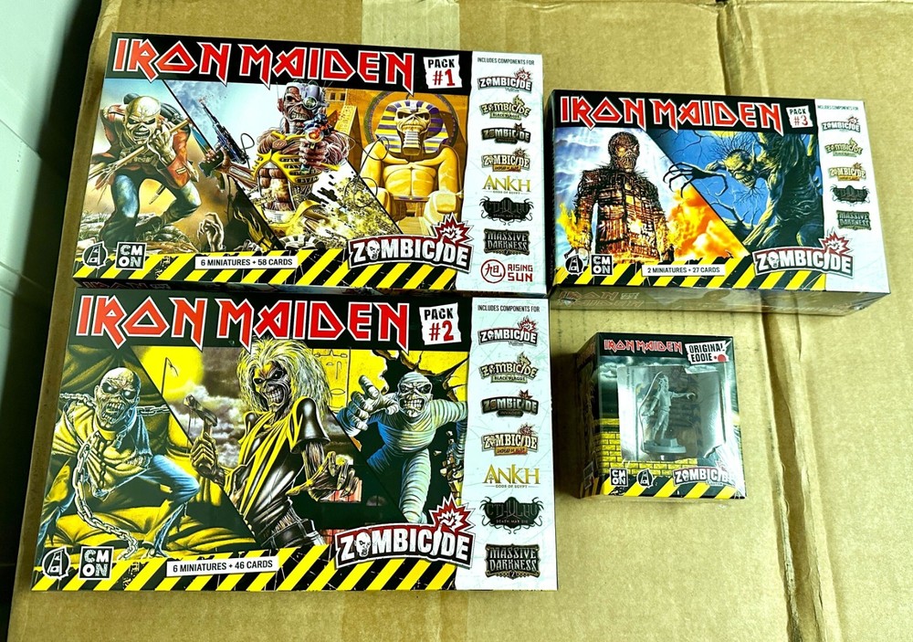 Zombicide Iron Maiden Miniatures Packs 1 2 3 4 Original Eddie CMON – NEW IN HAND