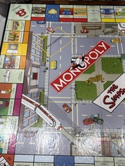 The Simpsons Monopoly 2004 Used Complete Parker Brothers Vtg