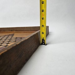 Vintage Wooden Chinese Checkers Board Game Double Sided Handmade Wood