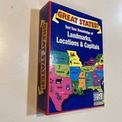 Game Zone Great States Card Game, with Map