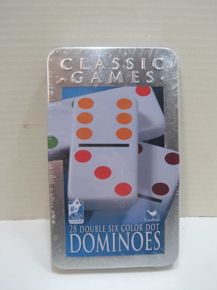 Cardinal Classic Games Double Six Color Dot Dominoes Brand NEW Sealed