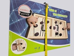 Foosball Winner Wooden Fast Sling Puck Game Compact Size For 2 Players Ages 6+