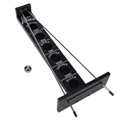 Shoot the Moon Game, Large 18 inches, Black Stained Solid Wood Board with Met…