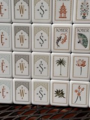 Lotus mahjong tiles