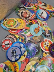 Vintage POGS Lot Of Over 320 Pieces W/ Slammers 90s Bart Jurassic Rangers Poison