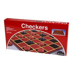 Pressman Checkers — Classic Game with Folding Board and Interlocking Checkers