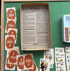 VINTAGE 1965 F TROOP MINI-BOARD CARD GAME, ABC TV Ideal 43 cards nice shape