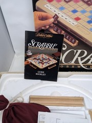 1989 Scrabble Deluxe Edition 100% COMPLETE Rotating Turntable Board Game