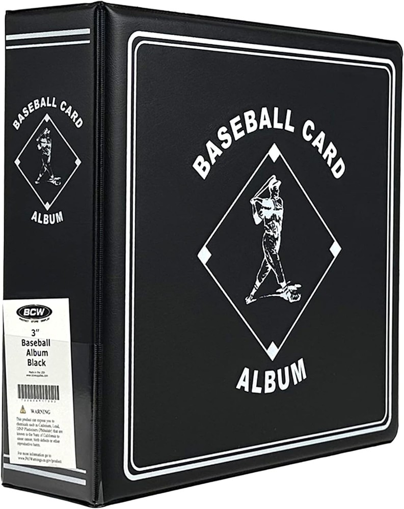 BCW Supplies 3″ Baseball Album – Black | Premium Durable Binder Single,