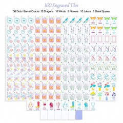 American Mahjong Tile Set,160 Light Purple Acrylic (4-Layer) Engraved Mahjong…