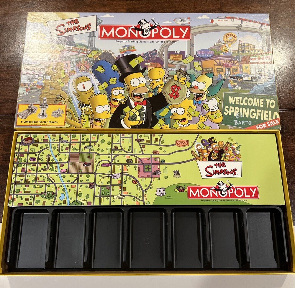 The Simpsons MONOPOLY by USAOPLY Game – Replacement PARTS – Empty Game Box