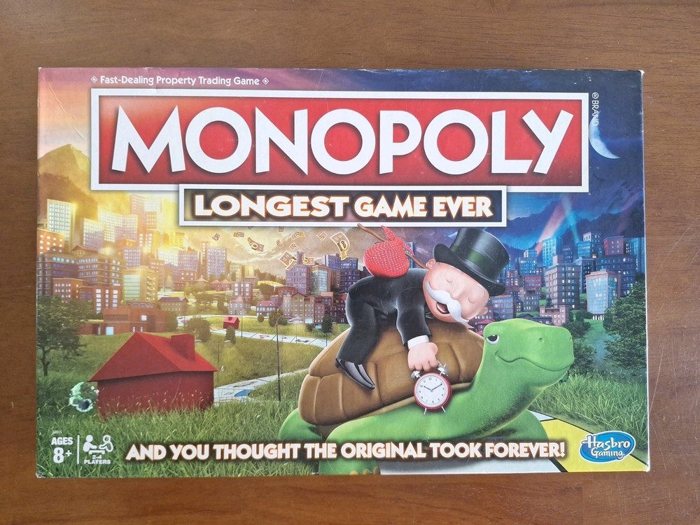 Hasbro E8915 Monopoly Longest Game Ever Edition Complete Used Once