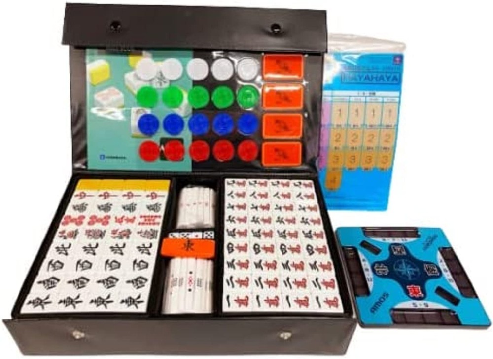 AMOS Mahjong Tiles Masters Set 28mm All 9 Types Included Japanese Riichi Set