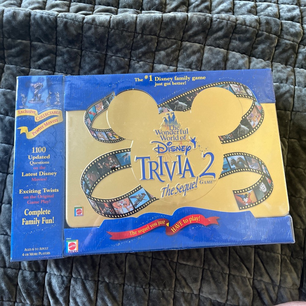 The Wonderful World of Disney Trivia 2: The Sequel Game by Mattel New & Sealed!