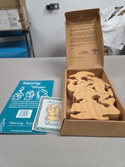 Tarata Balancing Whales Wooden Balancing Puzzle Game From New Zealand