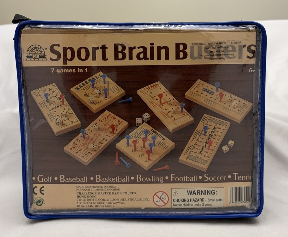 Challenge Master Game Co Sport Brain Busters 7 Games In 1 VINTAGE 1990s NIB