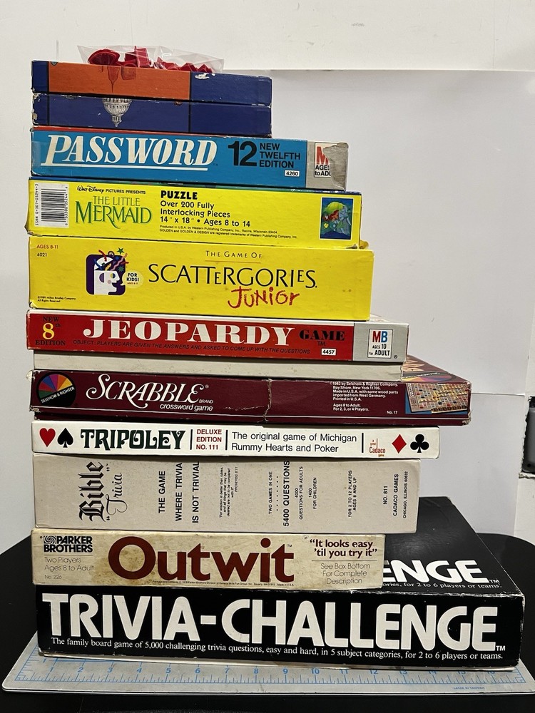 VINTAGE Board Game Lot of 12 GAMES CLASSIC FAVORITES & unique hard to find game