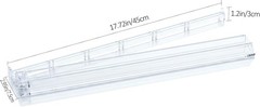 Compact White Acrylic Mahjong Rack and Pusher Set – 17.72 Inches, 4 Pack