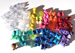 Vintage Gogo’s Crazy Bones, Lot of 74 Mini Figures – Mixed Shapes & Color