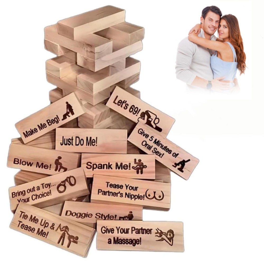 48 Pcs Couple Game Blocks, Fun Valentine’s Day Gift, Adult Games for Couples …