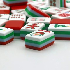 160 Christmas-themed American Mahjong set 4-layer acrylic American Mahjong tiles