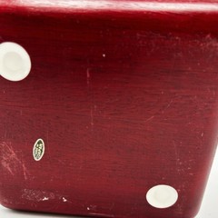 Vintage Cube Compact Portable Multi Game Set in Wooden Dice Box Japan Cards