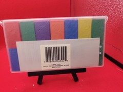 Vintage Wooden Dominoes Set of 28 Multicolor W/ Case