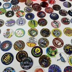 Vintage 1990’s Huge Lot Of Pogs 211 Plus Cases Holographic Lenticular Disney