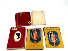 Vintage Qty 33 BINGO Hand Made Custom Cardboard Heavy Stock Cards UNIQUE!