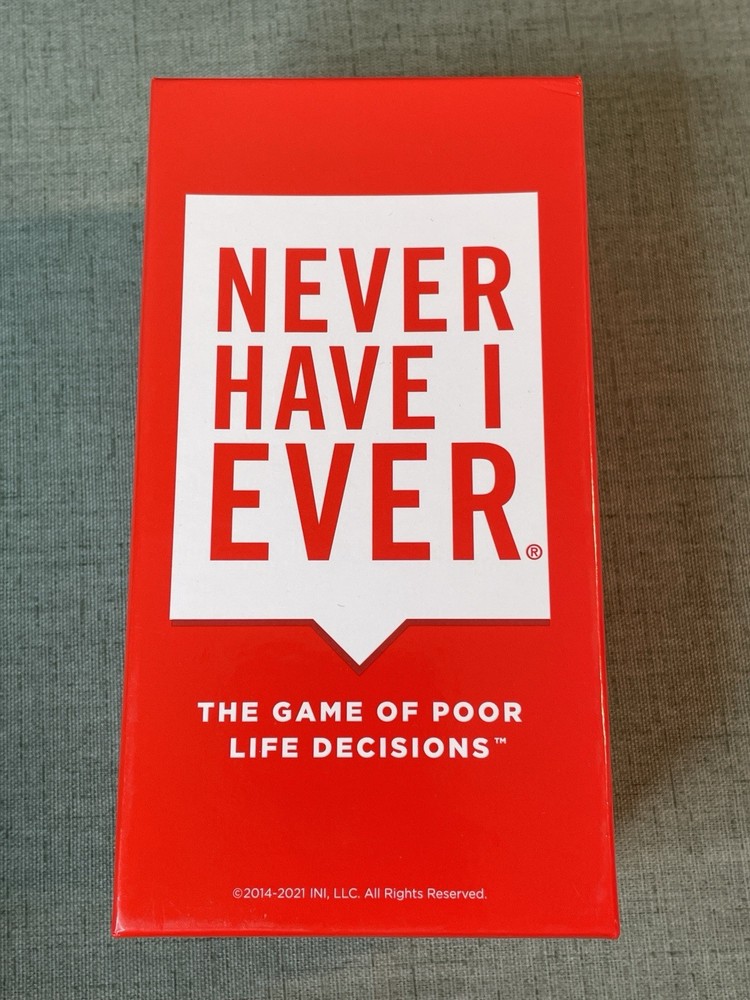 Never Have I Ever The Game of Poor Life Decisions Card Game – Complete