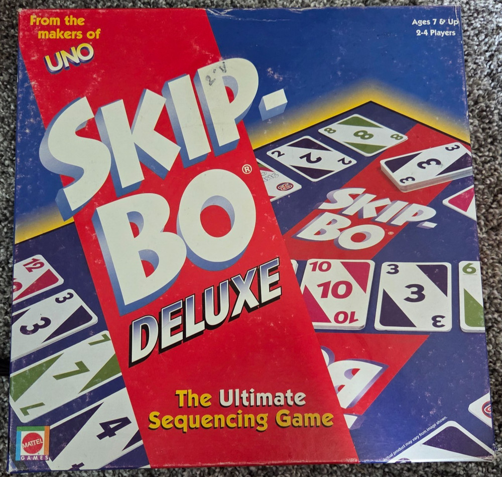 Skip Bo Deluxe the Ultimate Sequencing Game 100% Complete 2001 Mattel