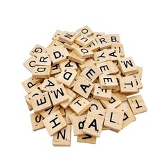 400 Pcs Wood Letter Tiles, Wooden Tiles for Crafts