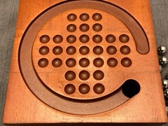 *STAINLESS STEEL* MICHAEL GRAVES DESIGN Solitaire Marble Wood Vintage Game