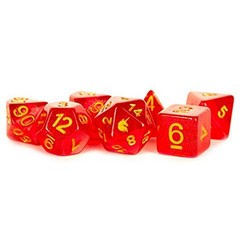 Unicorn Resin Poly Dice Set: Red (7)