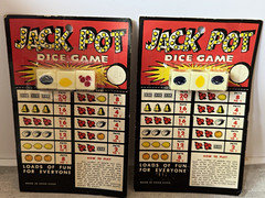Lot of 2 Vintage Jack Pot Casino Dice Game Carded Set Made in Hong Kong