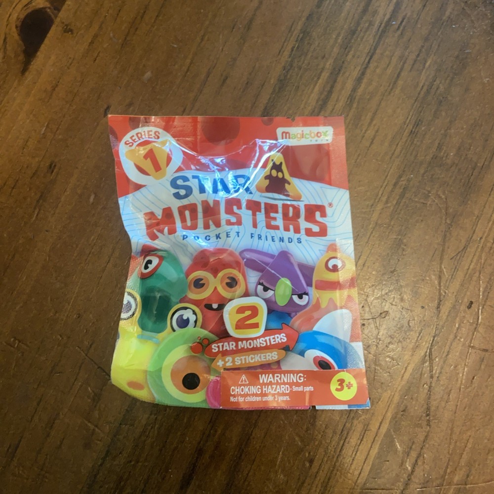 Magic Box Star Monsters Series 1 Pack. Contains 2 Star Monsters and 2 stickers