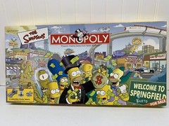 The Simpsons Monopoly Game 2001 Open Box Seems complete