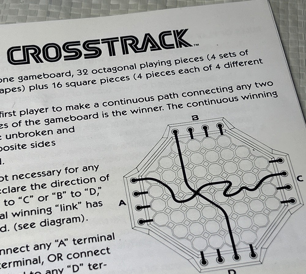 Crosstrack Instruction Manual Original Rules ShopTaugh 1996 Replacement